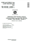 John Deere 2156G and 2156GLC Log Loader Operation and Test Technical Manual TM14047X19 PDF