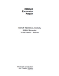 John Deere 225DLC Excavator Repair Technical Manual TM10085 PDF