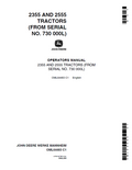 John Deere 2355 AND 2555 Tractors Operator Manual OML64483 PDF 