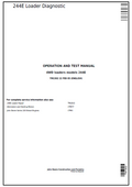 John Deere 244E Loader Diagnostic Operation and Test Manual TM1502 PDF