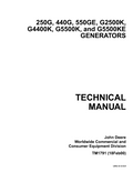 John Deere 250G, 440G, 550GE, G2500K, G4400K, G5500K, G5500KE Generator Technical Manual TM1791 PDF