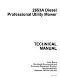 John Deere 2653A Diesel Professional Utility Mower Technical Manual TM1554 PDF