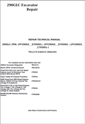 John Deere 290GLC Excavator Repair Technical Manual TM12178 PDF