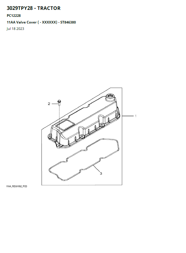 John Deere 3029TPY28 Tractor Parts Catalogue Manual PC12228 PDF