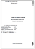 John Deere 310E Backhoe Loader Diagnostic Operation and Test Manual TM1648 PDF