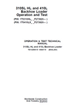 John Deere 310SL HL and 410L Backhoe Loader Operation and Test Technical Manual TM13299X19 PDF