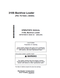 John Deere 310S Backhoe Loader Operator Manual OMT357555X19 PDF