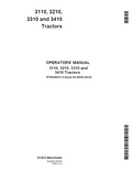 John Deere 3110, 3210, 3310 and 3410 Tractors Operator Manual RT6005023112 PDF