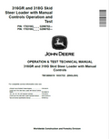 John Deere 316GR and 318G Steer Loader Operation and Test Technical Manual TM13856X19 PDF 
