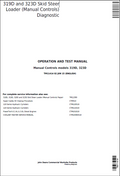 John Deere 319D and 323D Skid Steer Loader Operation and Test Manual TM11414 PDF