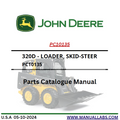 John Deere 320D Loader, Skid-Steer Parts Catalog Manual PC10135 PDF