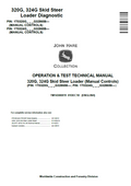 John Deere 320G, 324G Skid Steer Loader Operation and Test Technical Manual TM14300X19 PDF
