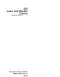 John Deere 320 Lawn and Garden Tractor Operator Manual OMM114668 PDF