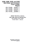 John Deere 328E, 329E, 332E, and 333E Skid Steer and Compact Track Loader Repair Technical Manual TM12808 PDF