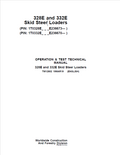 John Deere 328E and 332E Skid Steer Loaders Operation and Test Technical Manual TM12802 PDF