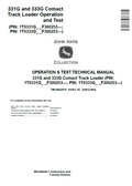 John Deere 331G and 333G Compact Track Loader Operation and Test Manual TM14062X19 PDF