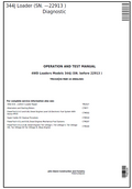 John Deere 344J Loader Diagnostic Operation and Test Manual TM2326 PDF
