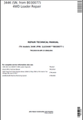 John Deere 344K 4WD Repair Technical Manual TM12930 PDF