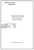 John Deere 35ZTS Excavator Diagnostic Operation and Test Manual TM1840 PDF
