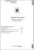 John Deere 3754D Road Builder Operation and Test Manual TM10334 PDF