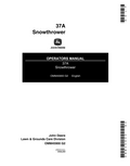 John Deere 37A Snowthrower Operator Manual OMM45900 PDF