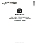 John  Deere 4045 2-Valve Diesel Engine Level 23 ECU Component Technical Manual CTM132219 PDF