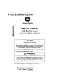 John Deere 410G Backhoe Loader Operator Manual OMT201153 PDF