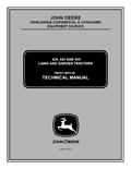 John Deere 425, 445 AND 455 LAWN AND GARDEN TRACTORS Technical Manual TM1517