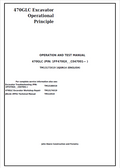 John Deere 470GLC Excavator Operation and Test Manual TM13173X19 PDF