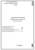 John Deere 4730 Self-Propelled Sprayer Diagnosis and Tests Manual TM802419 PDF