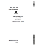 John Deere 494 and 495 Corn Planters Operator Manual OMB25002B PDF