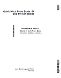 John  Deere 54 and 60 Inch Blade Operator Manual OMLVU30631 PDF