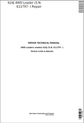 John Deere 624J 4WD Loader Repair Technical Manual TM10245 PDF