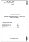 John Deere 624K 4WD Loader Repair Technical Manual TM13051X19 PDF