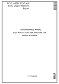 John Deere 625D, 630D, 635D and 640D Draper Platform Repair Technical Manual TM103919