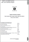 John Deere 640H and 648H Skidder Repair Technical Manual TM11811 PDF