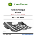 John Deere 643 Corn Head Parts Catalogue Manual PC4122 PDF
