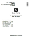 John Deere 644K 4WD Loader Repair Technical Manual TM10695 PDF