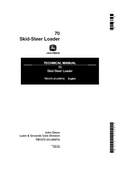 John Deere 70 Skid-Steer Loader Technical Manual TM1072 PDF