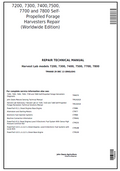 John Deere 7200, 7300, 7400, 7500, 7700, 7800 Forage Harvesters Repair Technical Manual TM4668 PDF
