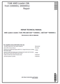 John Deere 724K 4WD Loader Repair Technical Manual TM13215X19 PDF