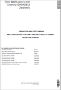 John Deere 724K 4WD Loaders Operation and Test Manual TM12109 PDF