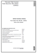 John Deere 753J and 759J Tracked Feller Buncher Repair Technical Manual TM10511 PDF