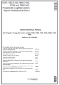 John Deere 7580, 7780, 7280, 7380, 7480, 7180, 7980 Forage Harvesters Repair Technical Manual TM404419 PDF