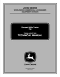 John Deere 790 Compact Utility Tractor Technical Manual TM2088 PDF