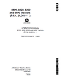 John Deere 8100, 8200, 8300 and 8400 Tractors Operator Manual OMAR162536 PDF