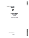 John Deere 8430 and 8630 Tractor Technical Manual TM1143 PDF

