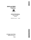 John Deere 8440 and 8640 Tractors Operator Manual OMRW15912 PDF