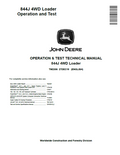 John Deere 844J 4WD Loader Operation and Test Technical Manual TM2306 PDF 
