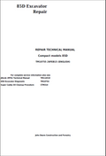 John Deere 85D Excavator Repair Technical Manual TM10755 PDF